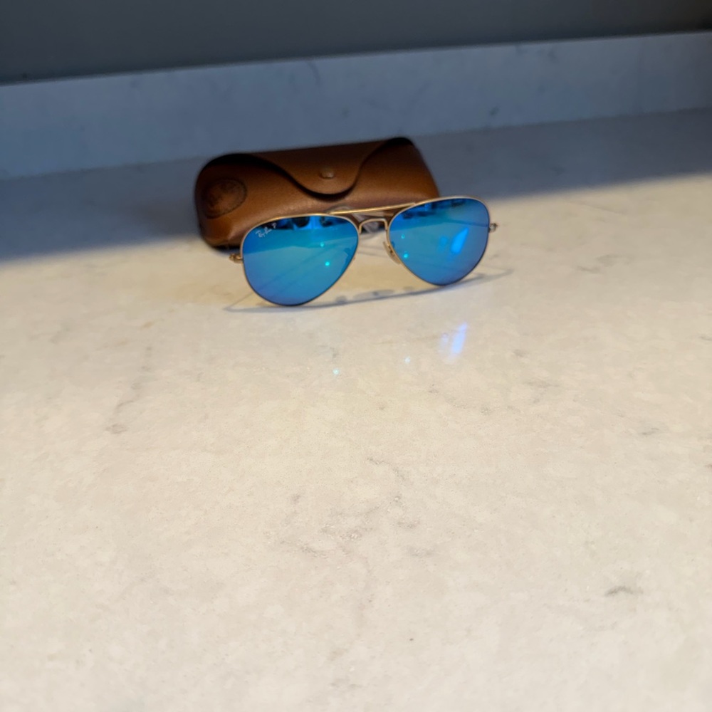 Ray-Ban Blue Aviator Sunglasses 58-14
